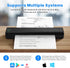 EQUITPER Bluetooth Printer Small Mini Homework Test Paper Ink-free Office portable HD A4 Thermal Printer Error/document printer