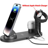 5 In 1 Wireless Charger Stand Pad For iPhone 14 13 12 11X8 Apple Watch Airpods Desk Phone Chargers Fast Charging Dock Station