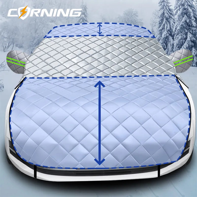 Car Covers Hail Protector Half Cover Protective Exterior Awning Sunshield Anti-hail Outdoor Waterproof Universal Windshield Dust