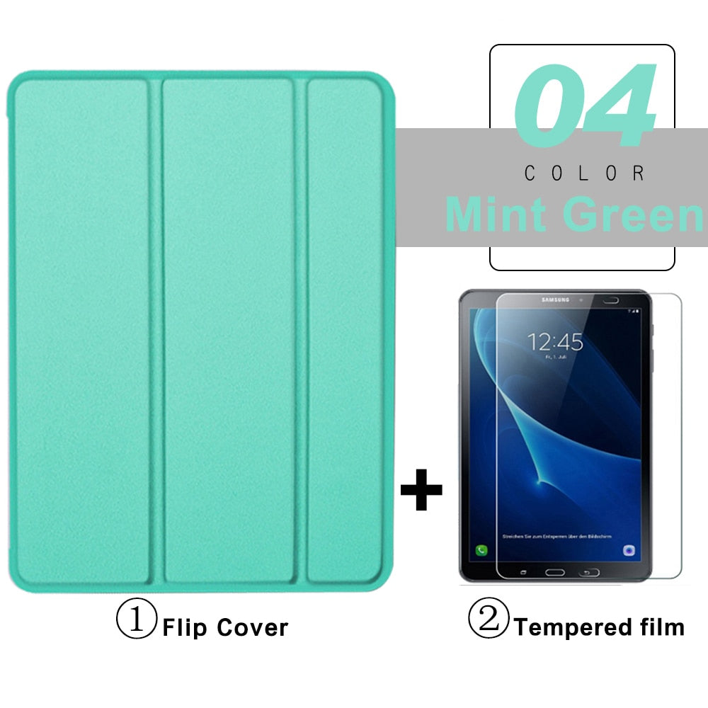 Flip Tablet Case For Samsung Galaxy Tab A A6 10.1'' T580 Funda Leather Smart Cover For Tab A8 10.5 X200 A7 Lite T220 Folio Capa