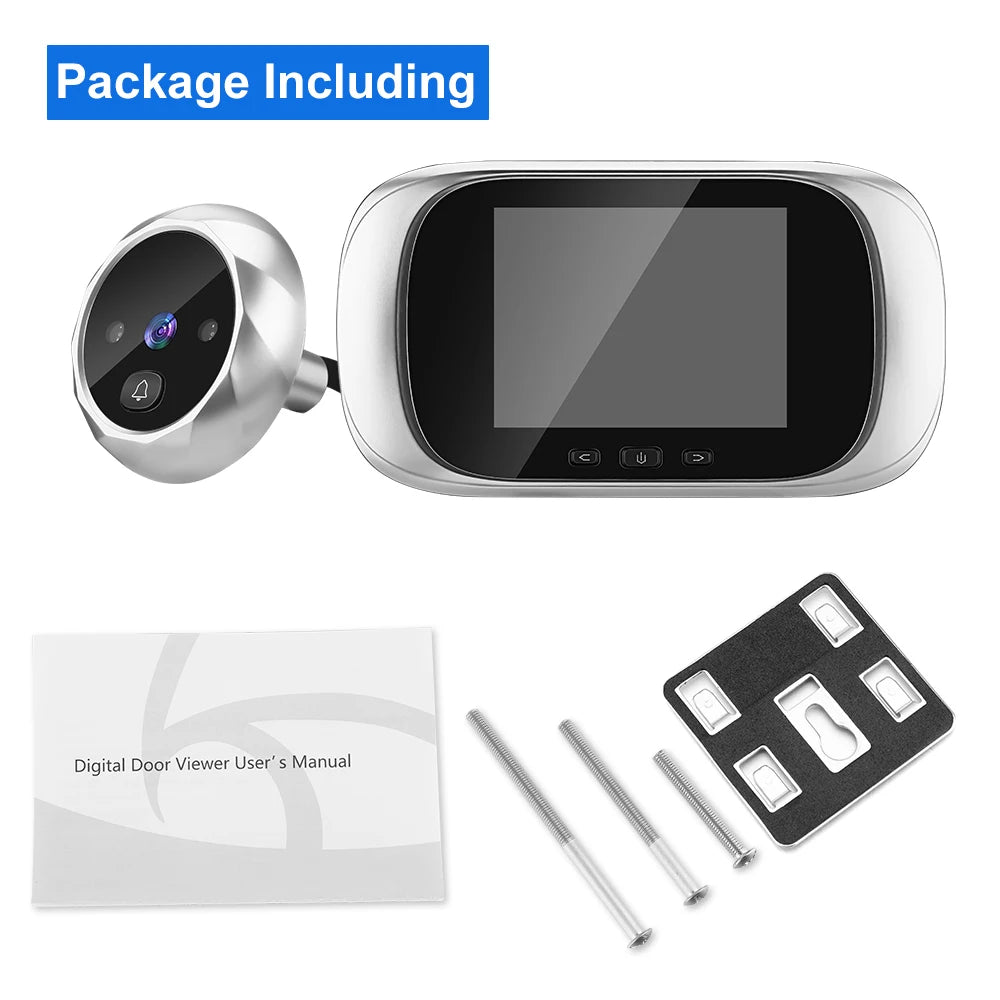 WSDCAM 2.8inch LCD Screen Video Doorbell Door Viewer Peephole Doorbell Night Vision Photo Digital Door Monitoring Door Camera