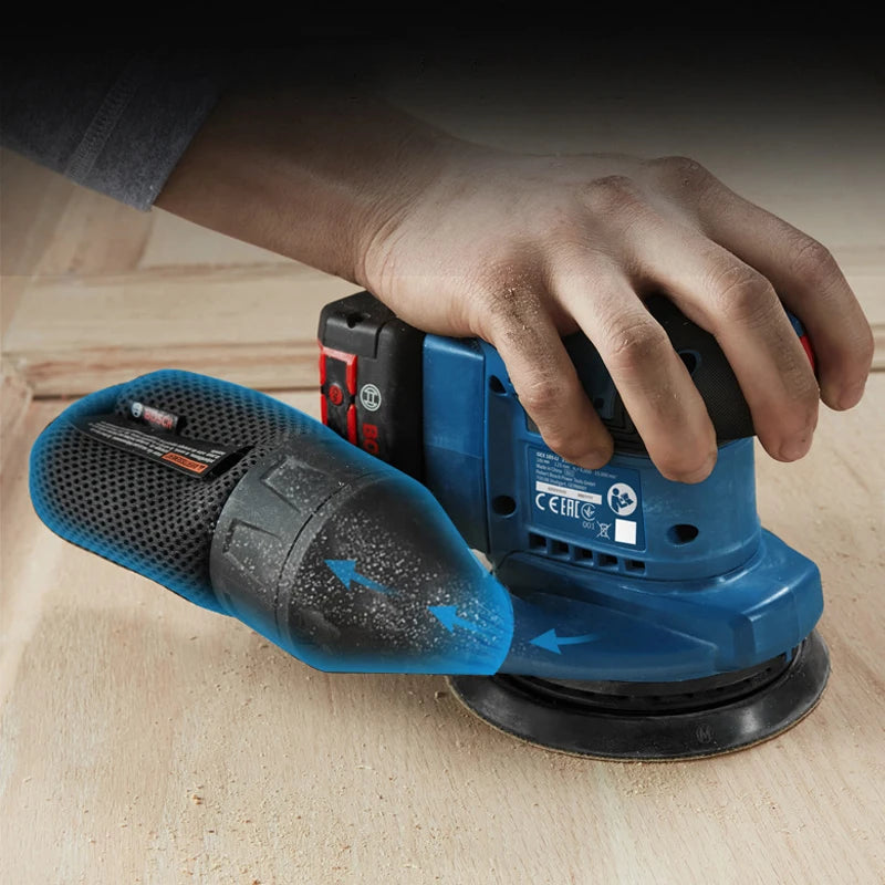 Bosch GEX185-LI Cordless Random Orbit Sander 18V Brushless 125MM Rechargeable Sandpaper Machine Woodworking Eccentric Sander