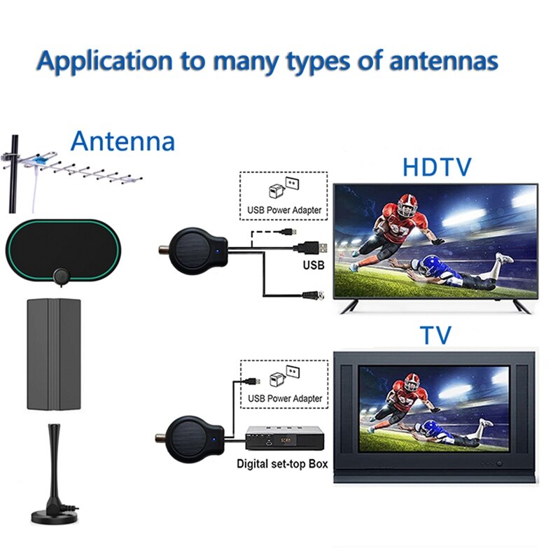 Quick Installation Signal Amplifier TV Antenna Signal Amplifier HD FM DVB USB Powered 32DBI