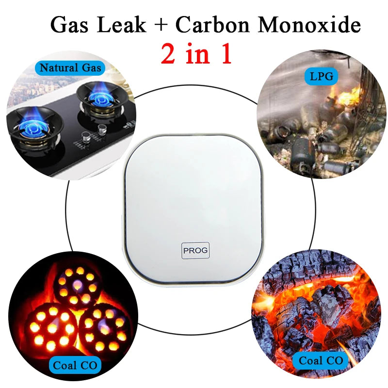 Tuya Smart Life GAS CO Leak Alarm Carbon Monoxide Detector WIFI CH4 Methane Combustible Leakage Coal