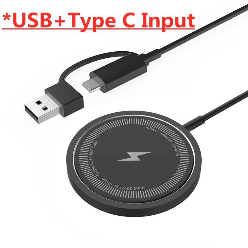 30W Magnetic Wireless Charger Fast Charging Pad Stand for iPhone 14 13 12 Pro Max Airpods PD Macsafe Phone Chargers Dock Station