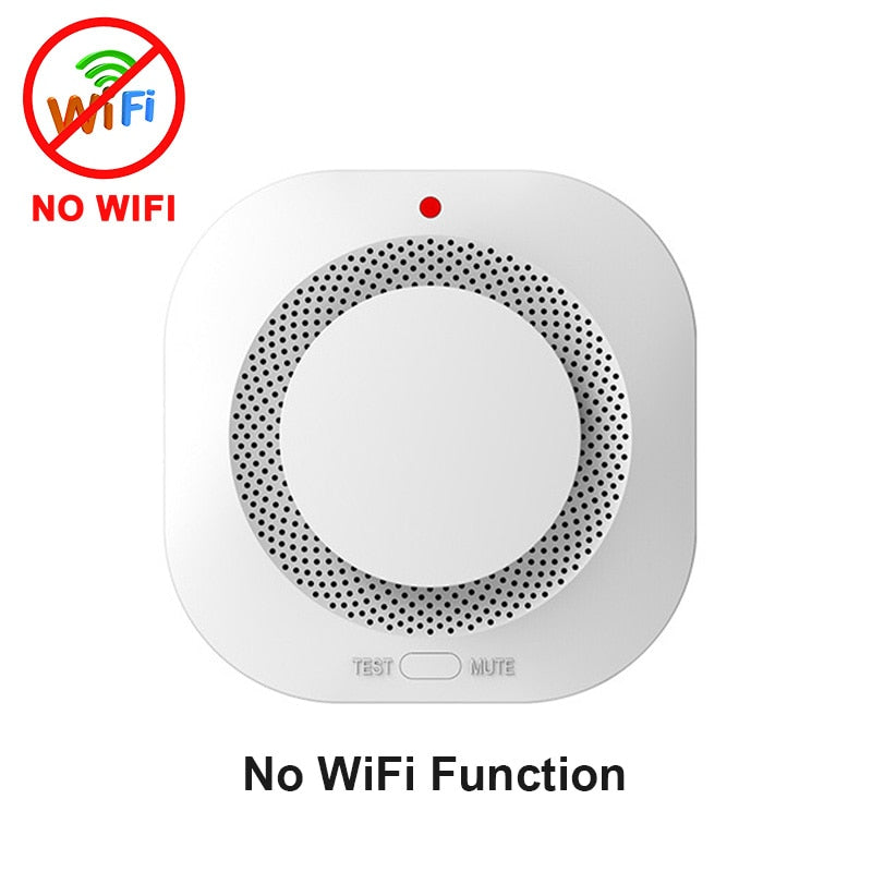 Tuya Smart Life WiFi Function Family Parlor Child Room Home Kitchen Smoke Detector PIR Sound Alarm Sensor Shop Fire Inspection