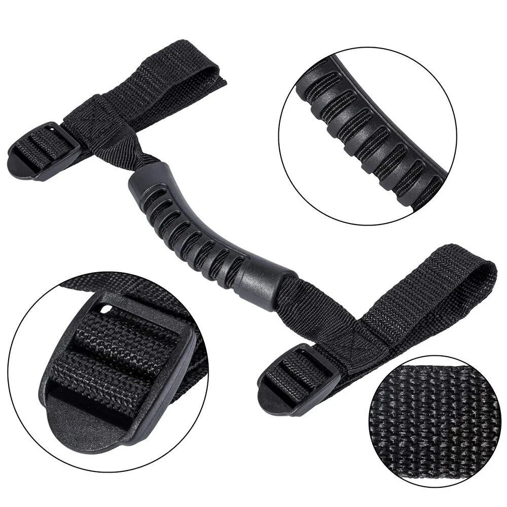 4pcs Armrest Top Grab Handles Grip Bar Pulling Tab Roll Bar Mount For Jeep Wrangler CJ TJ JK JL Sports Sahara Rubicon X 4X4 392