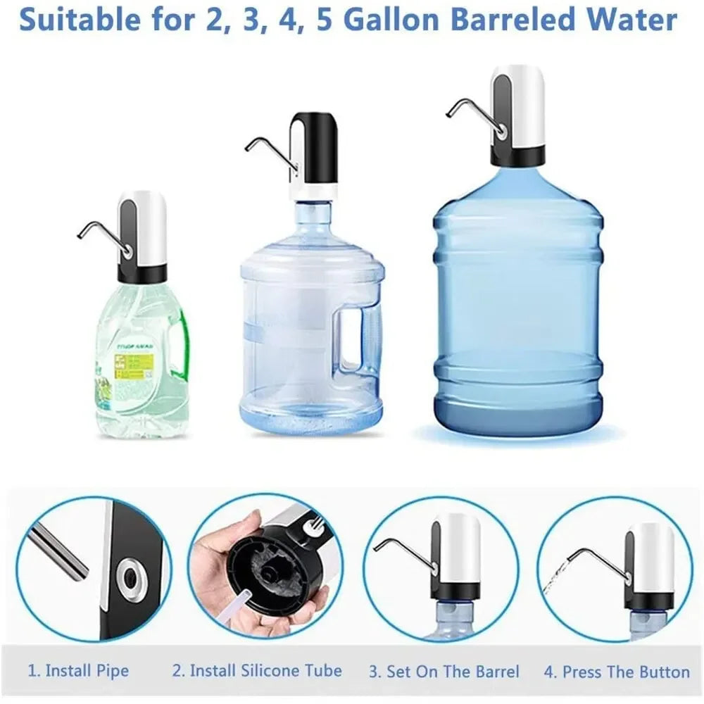 Pump Water Bottle USB Charging Drink Items Automatic Switching Water Dispenser Dispensers Cooler Children Mini Drinkware Kitchen