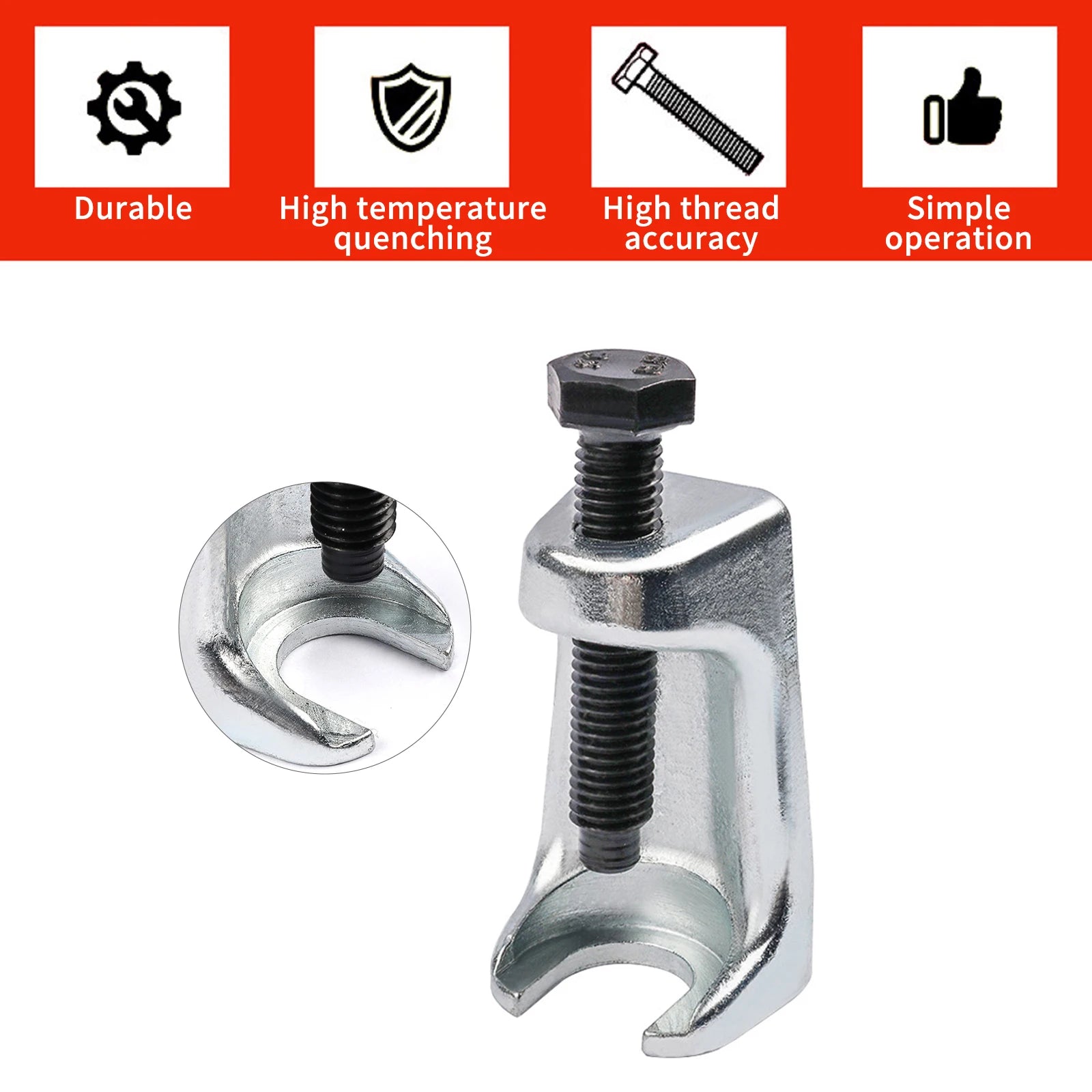 Car Ball Joint Separator Tie Rod End Puller Extractor Pitman Arm Puller Steel Splitter Removal Tool Auto Repair Tool Hand Tool