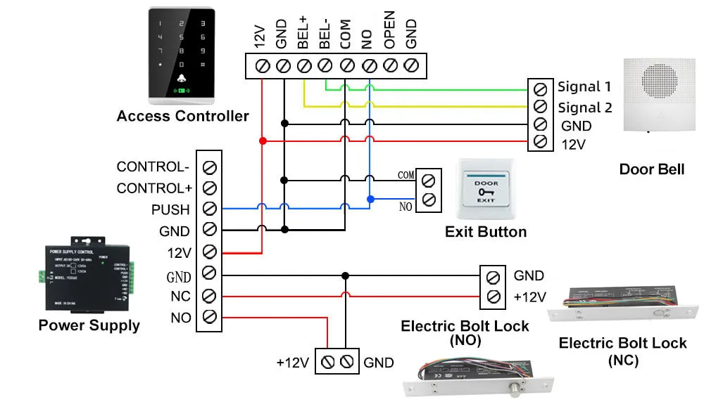 38 Sound Access Control DoorBell Wired Door Bell DC 12V Vocal Wired Doorbell Welcome Door Bell For Access Control Kits