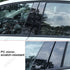 8Pcs Car Window Door Column BC Pillar Post Cover Trim for Honda HRV Vezel 2014-2021 Carbon Fiber Black Mirror Effect PC Sticker