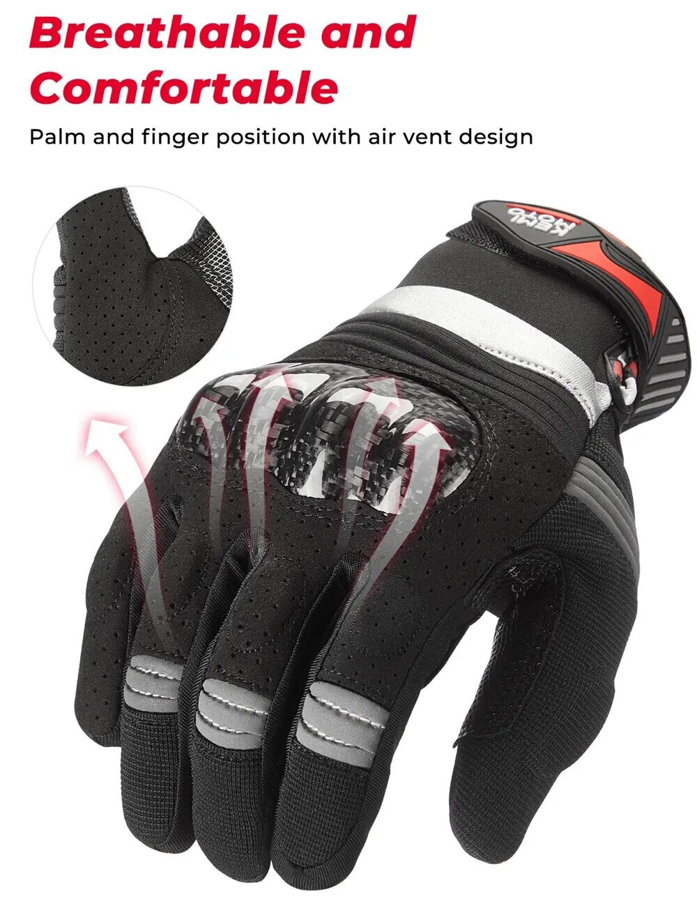CE Motorcycle Gloves Carbon Fiber Protective Gear Summer Breathable Racing Gloves Leather Touch Screen Luvas Motocross