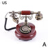 Antique Corded Telephone Resin Fixed Digital Retro Phone Button Dial Vintage Decorative Rotary Dial Telephones Landline For Home