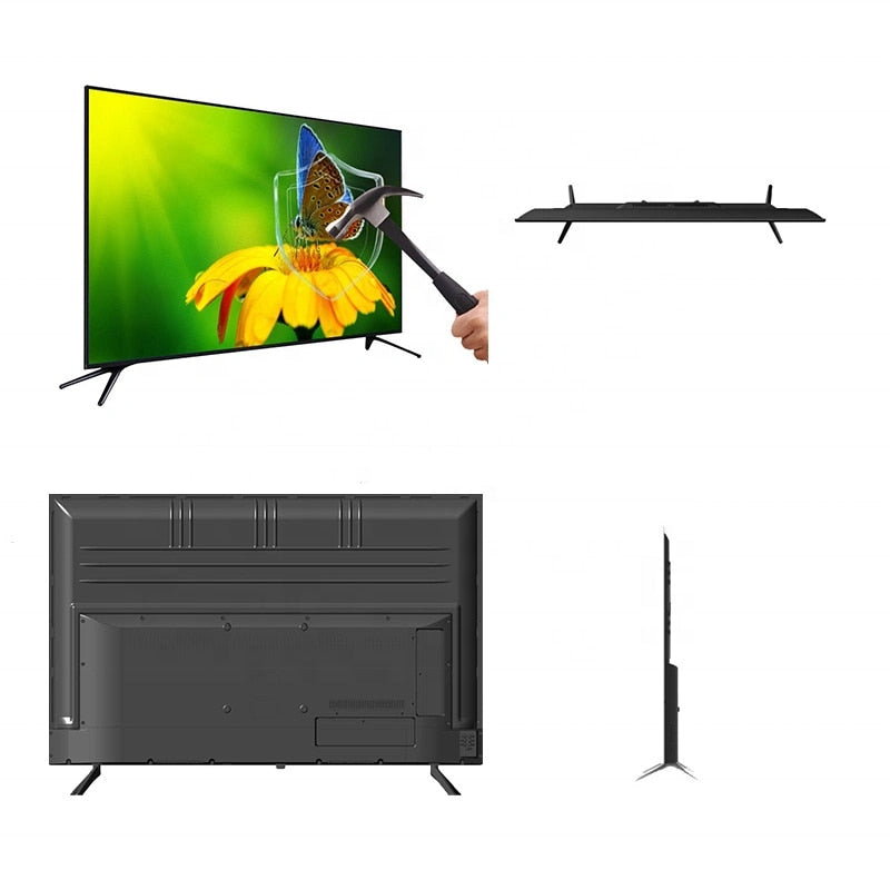 OEM 32 Inch Flat Screen Television 4k HD Smart Tv 32 43 50 55 Inch Tv LCD LED 32 Inch Frameless Televisions Smart Android Tv