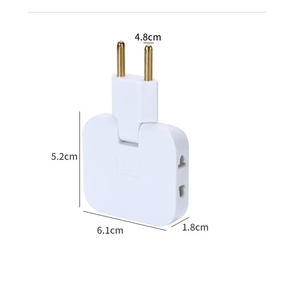 EU Plug 180 Degree Rotatable Socket Converter 3 in 1 US Extension Plug Multi-Plug Mini Slim Wireless Outlet Adapter Sockets