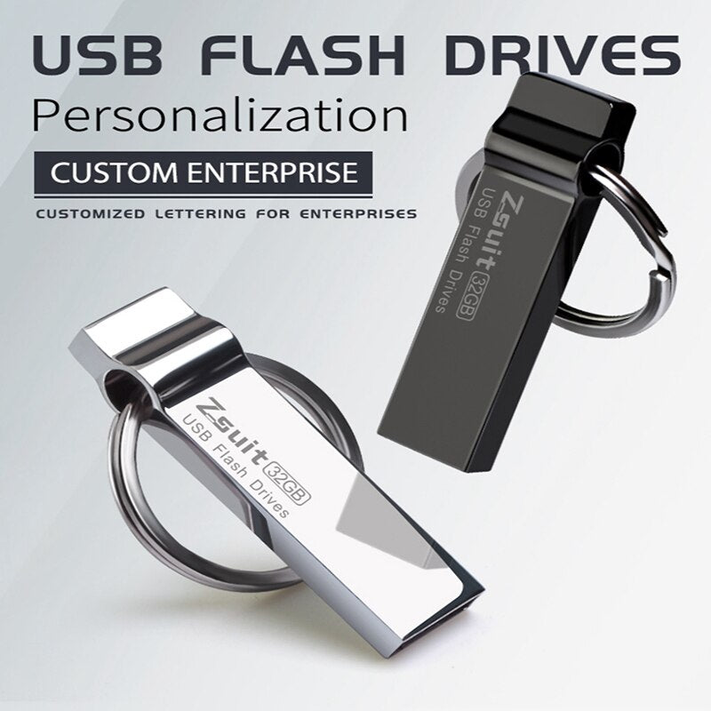 10Pcs/Lot USB Flash Drives 4GB Waterproof Pendrive 64gb Metal Memory Stick High Speed 128GB Flash USB Drives Free Shipp U Disks