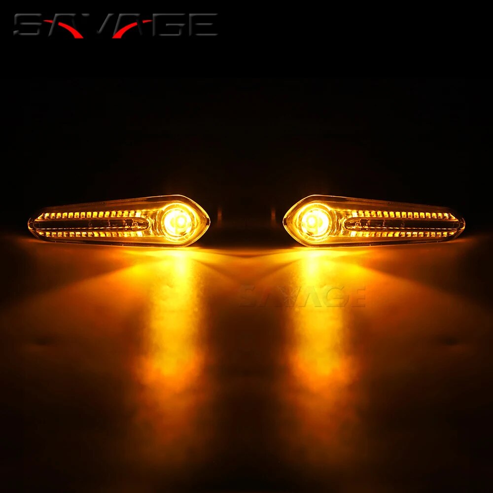 Motorcycle Flasher LED Turn Signals For KAWASAKI ER6N NINJA 650 300 400 1000 1000SX NINJA H2 HX SX Indicator Light Blinker Lamp