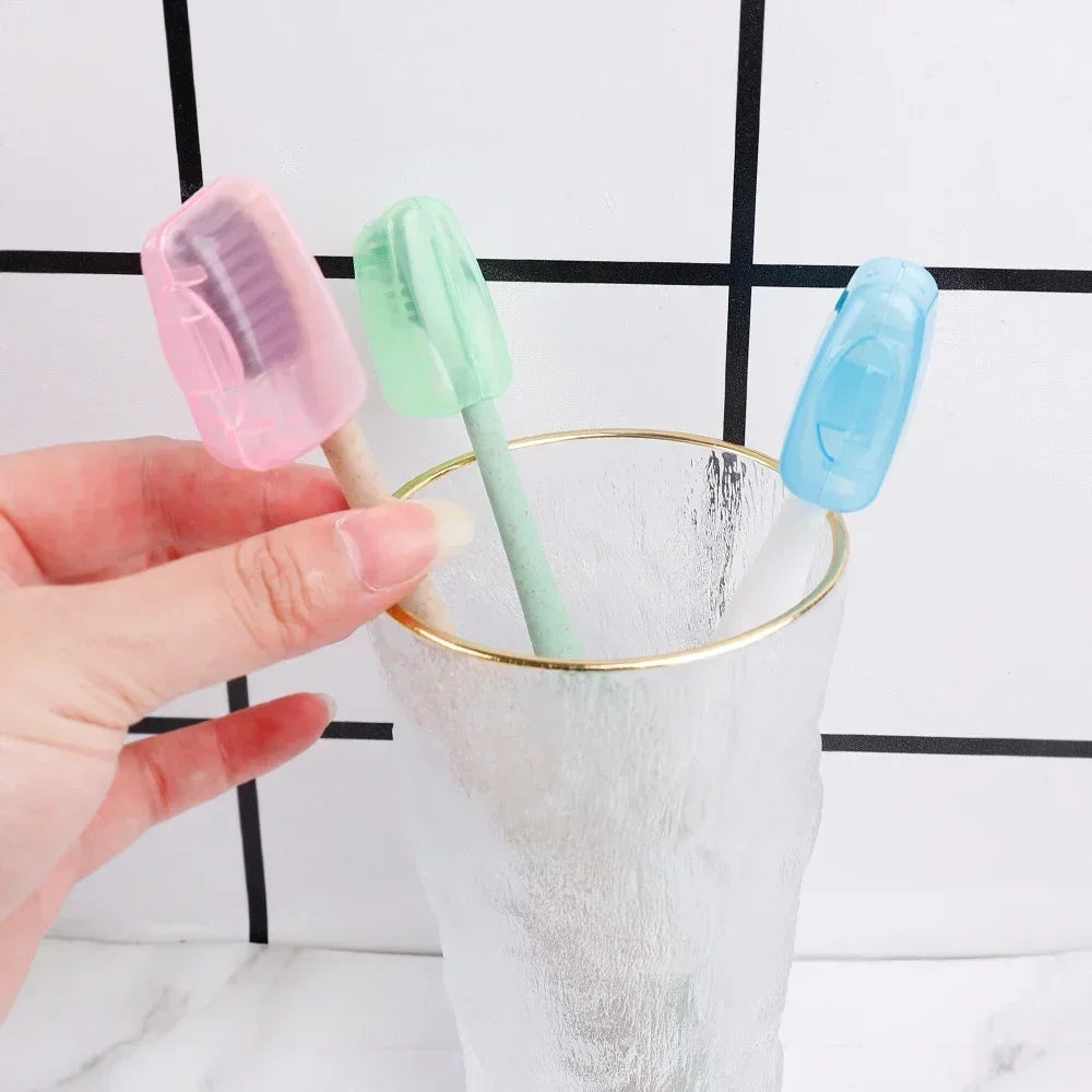20/10/5Pc Toothbrush Head Cover Case Cap Portable Travel Hike Camping Brush Protect Teethbrush Storage Organizer Bathroom Supply
