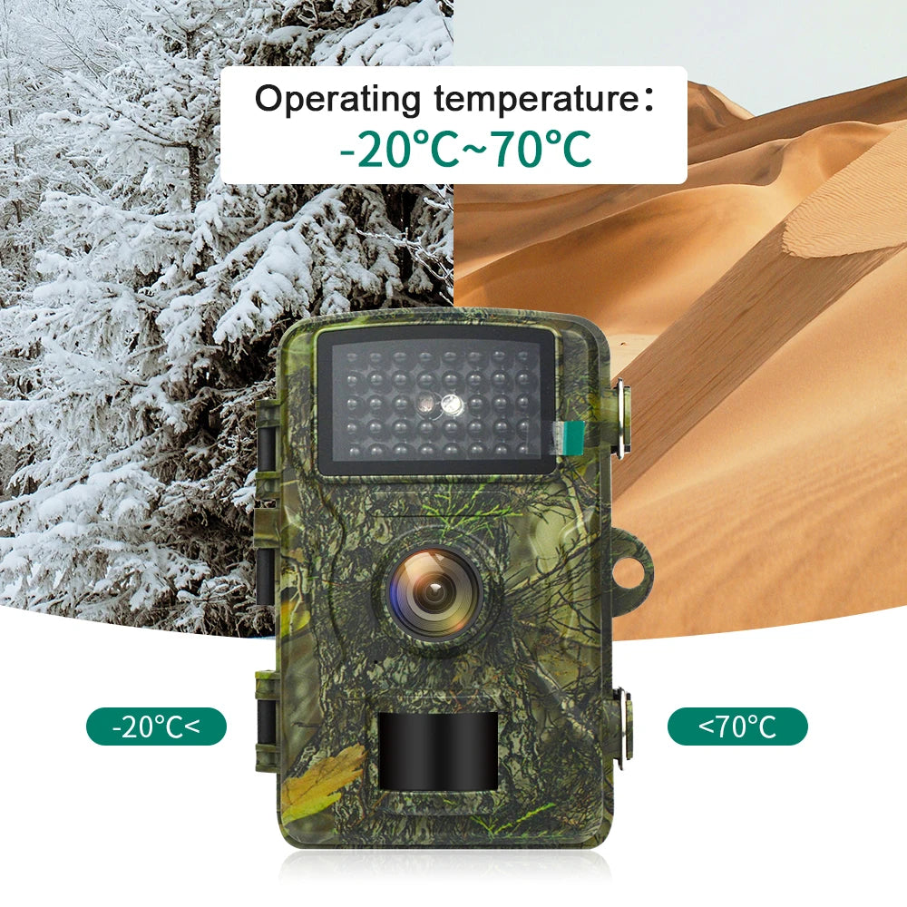 Trail Camera 16MP 1080P Wildlife Scouting Camera with 12M Night Vision Motion Sensor IP66 Waterproof Monitoring Tracking