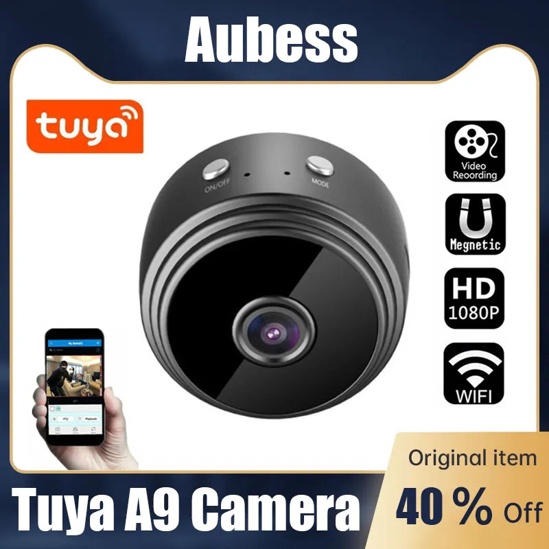 A9 1080P Tuya Mini IP Camera SmartLife APP WIFI Security Home House Video Surveillance CCTV Indoor Wireless Without Night Vision