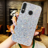 Shiny Glitter Silicone Case for Huawei P40 P30 P20 Lite Pro Y9 Prime Y7 Y6 2019 Y7P Y6P Gold Silver Foil Coque Soft Back Cover