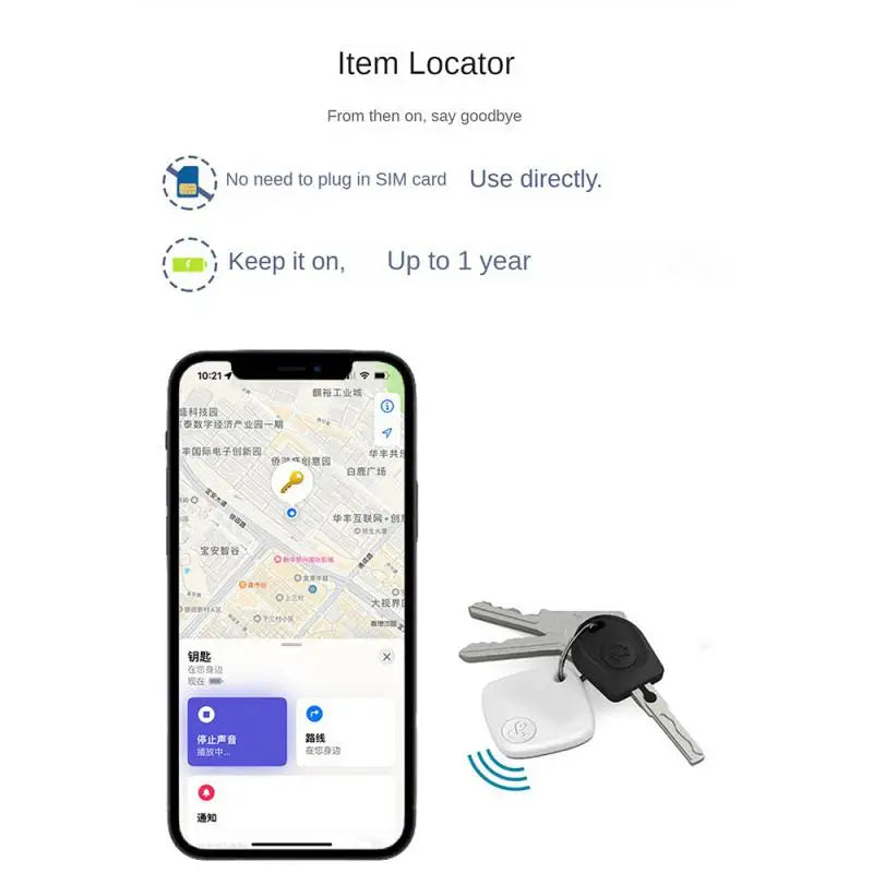 Bluetooth GPS Tracker for Apple Air Tag Replacement via Find My to Locate Card Wallet iPad Keys Kids Dog Reverse Position MFI