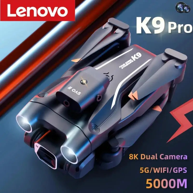 Lenovo K9 Drone 4K Professinal With 8K Dual Camera Wide Angle Optical Flow Localization Four-way Obstacle Avoidance Quadcopter