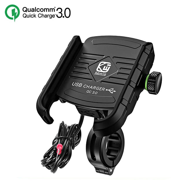 Motorcycle Phone Holder Wireless Charging Cradle 3.0 Quick Charger GPS Moto Support Cellphone Handlebar Mount for 4-7 Inch Phone