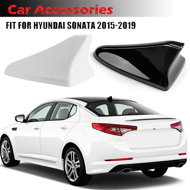 Rhyming Car Shark Fin Roof Antennas Cover White Black Aerial Car Accessories Fit For Kia Optima Hyundai Sonata Genesis G80
