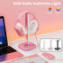 Headphone Holder RGB Backlight Head Mounted Headset Stand Rack Desktop Organizer Vertical Bracket Hanger display stand