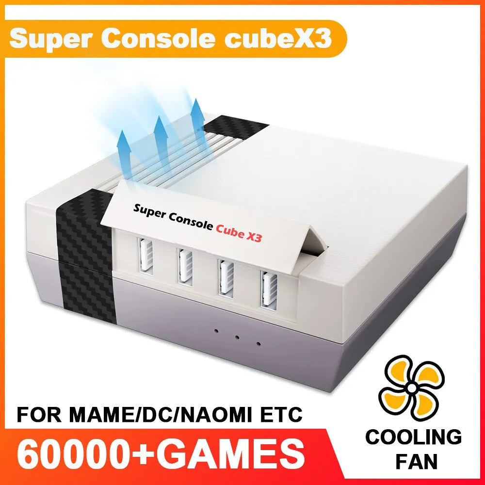 KINHANK Super Console Cube X3 Video Game Consoles 60000 Classic Game Box Support 60 Emulators for DC/MAME/Arcade/SS 4K HD Output