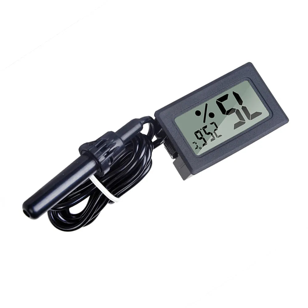 FY-12 Mini LCD Digital Thermometer Hygrometer Gauge Tester Probe Incubator Aquarium Temperature Humidity Meter Sensor Detector