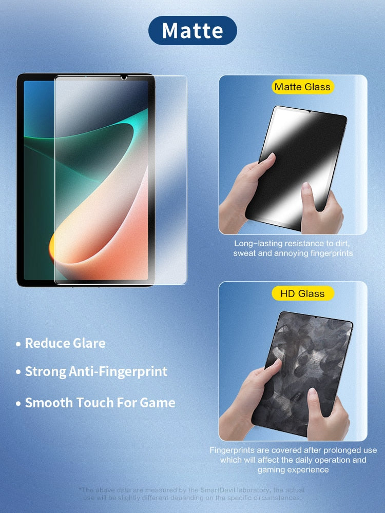 SmartDevil Tempered Glass for Xiaomi Mi Pad 6 11 inch Pad 5 5Pro 12.4 inch Tablet 9H Screen Protector HD Anti Blue Ray with Tool