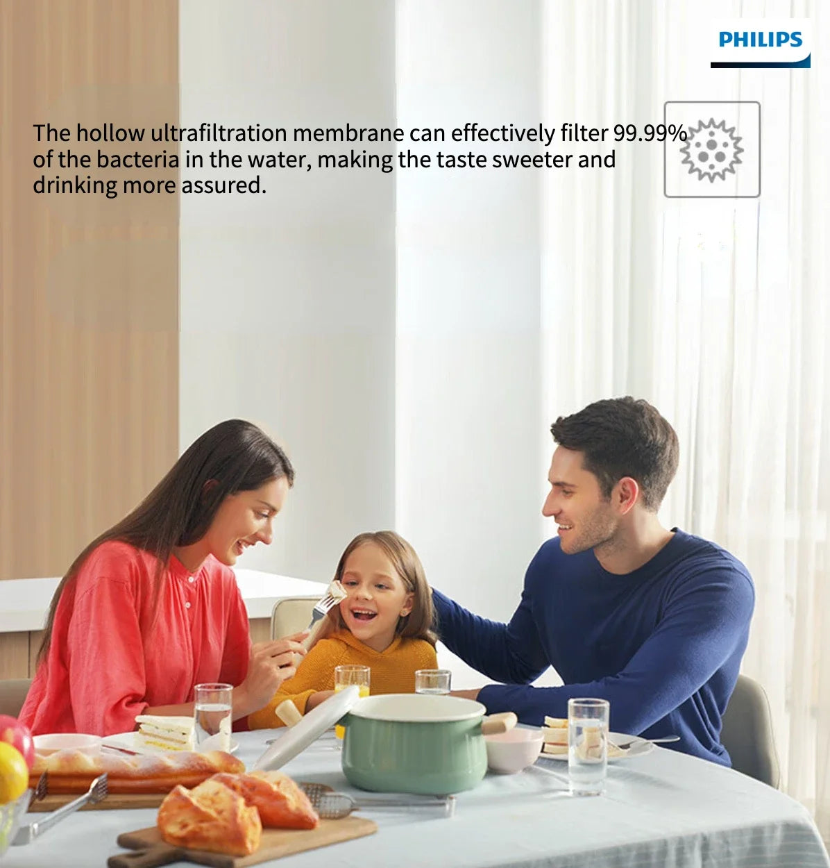 Philips Water Purification Equipment Faucet Water Purifier Kitchen Tapwater Purifier Use Hollow Fiber Ultrafiltration Membranes