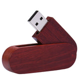 POWERONE (Free Custom Logo) Wooden USB Flash Drives 64GB Rotation USB + Box Pendrive 32GB Photography USB 2.0 Memory Stick 16GB
