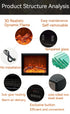 Electric Fireplace Decorative Fireplace Simulation Stoves Embedded Fire Heating Household European Style Electric Fireplace
