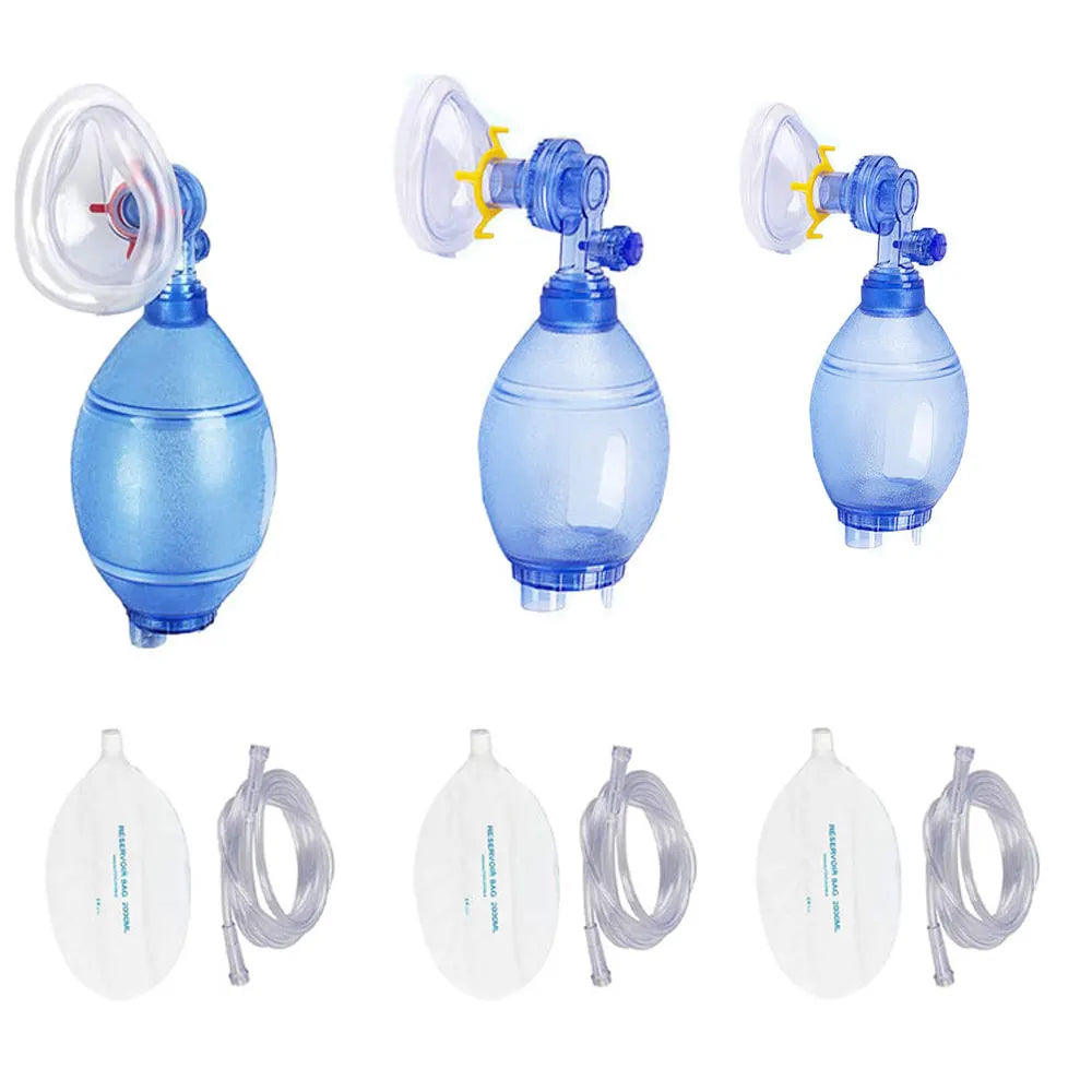 Adults/Children/Infants Manual Resuscitator PVC Ambu Bag Oxygen Tube First Aid Kit Simple Breathing Apparatus Tools