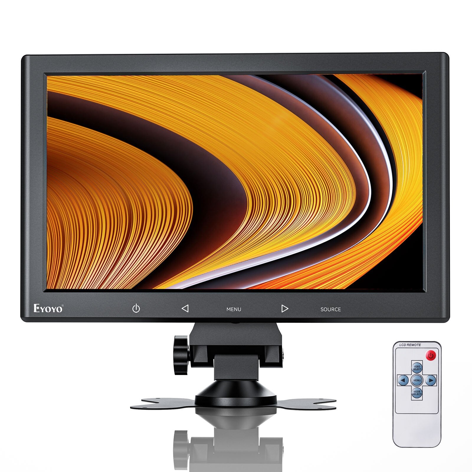 Eyoyo 10/7 Inch HDMI Monitor with Sensitive Touch Buttons & Speaker & Remote Controller HD 1024x600 IPS Screen DC 12V/USB  Power
