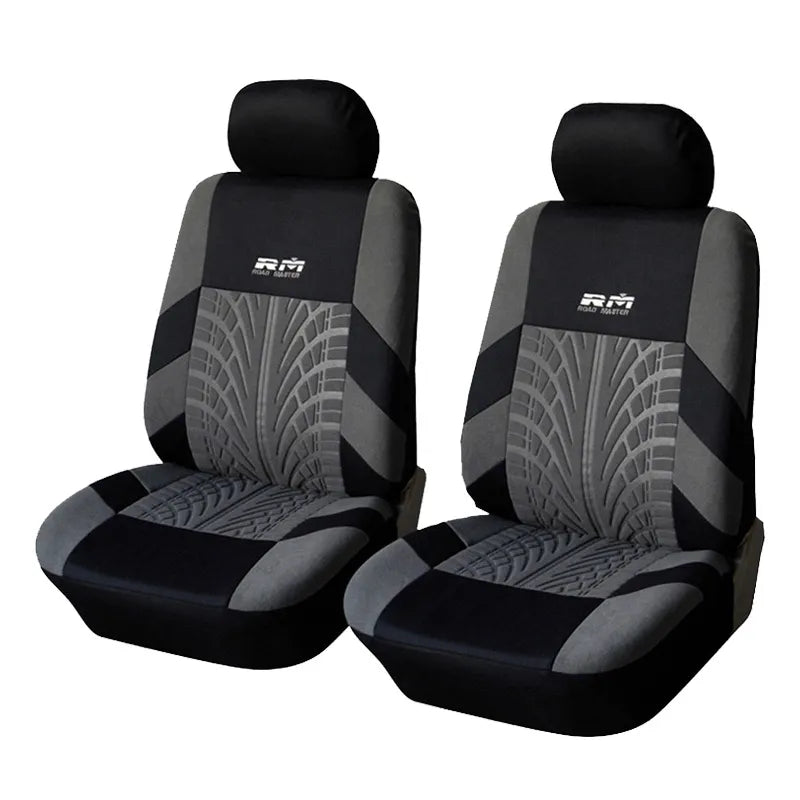 Automobiles Embroidery Car Seat Covers Set Universal Fit Most Cars Covers with Tire Track Detail Styling Car Seat Protector