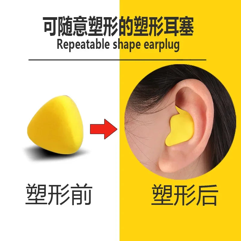 30 Pairs/Pack Anti-Noise Ear Plug Sound Insulation Ear Protection Earplugs Sleeping Plugs Waterproof Silicone Swim Earplugs Soft