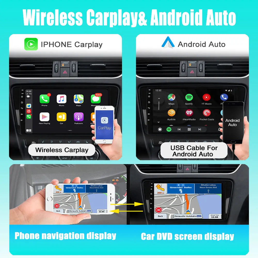 Android 13 For VW Passat 2011-2015  Car Radio Multimedia Video Stereo Player WiFi Carplay Bluetooth GPS Head Unit Navigation