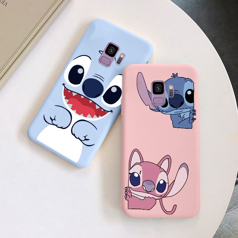 For Samsung Galaxy S9 S 9 Plus Camera Protect Soft Cover Silicone Cute Cartoon Lilo Stitch Phone Case Funda For Samsung S9+ Capa