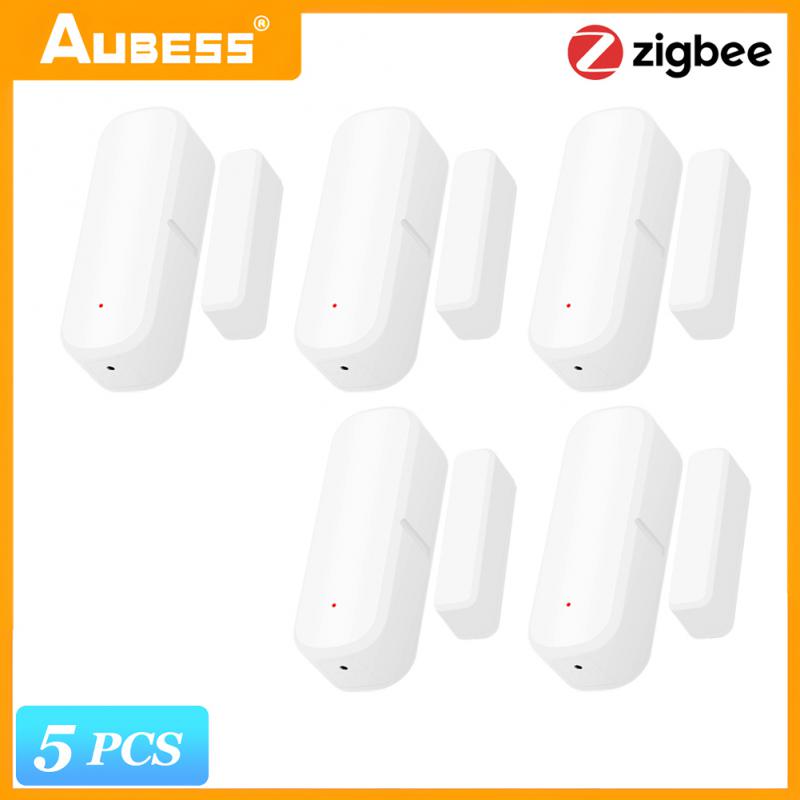 10PCS Aubess Tuya Zigbee Door Sensor Smart Automation Window Magnetic Detectors Security Protection Monitor Alexa Google Home