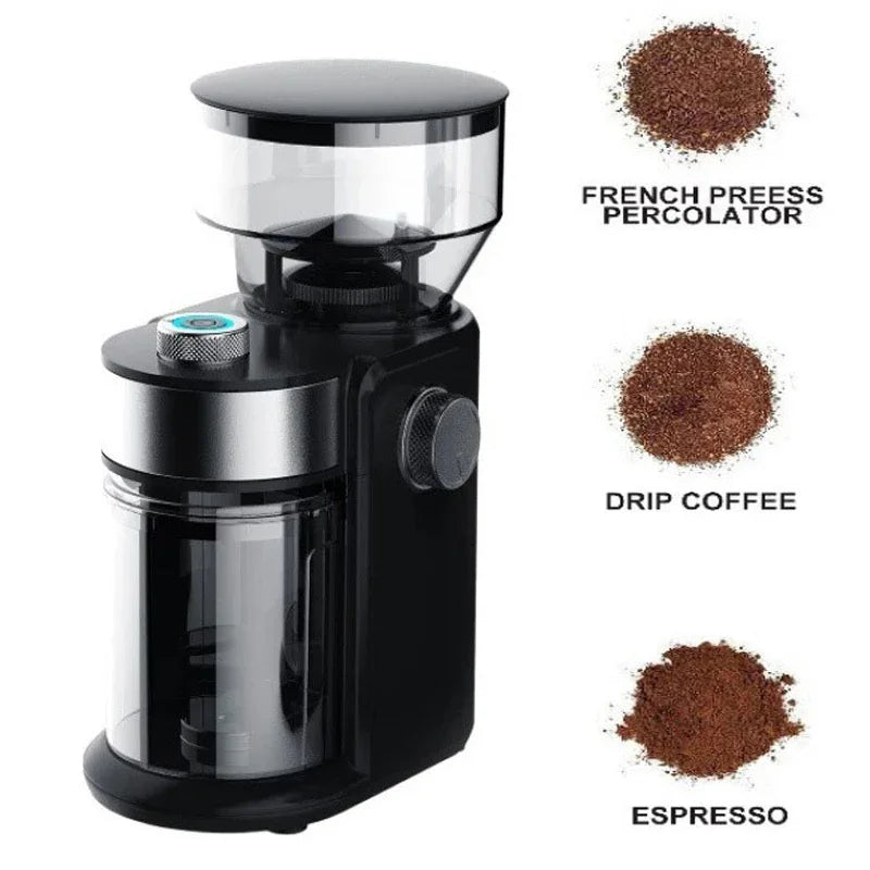 Coffee Grinder Electric - Burr Grinders Flat Wheel Coffee Grinding Machine , For Coffee Beans And Spices-For Home,Office