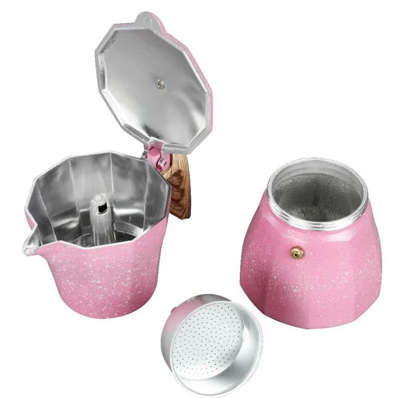 Moka Pot Italian Coffee Machine Espresso Aluminum Geyser Coffee Maker Kettle Latte Stove Classic Coffeeware Barista Accessories