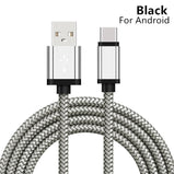1/2/3Meter Type C USB Charger Cable 25cm Short Cabel Nylon Long Kabel for Xiaomi 9 Mix 4 Redmi Note 7 8 Pro Samsung Note 10 Plus