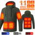 11 Areas Heated Jacket Men Women's Winter Motorcycle Jacket Moto USB Electric Heating Jacket Heated Vest Thermal Coat Clothing