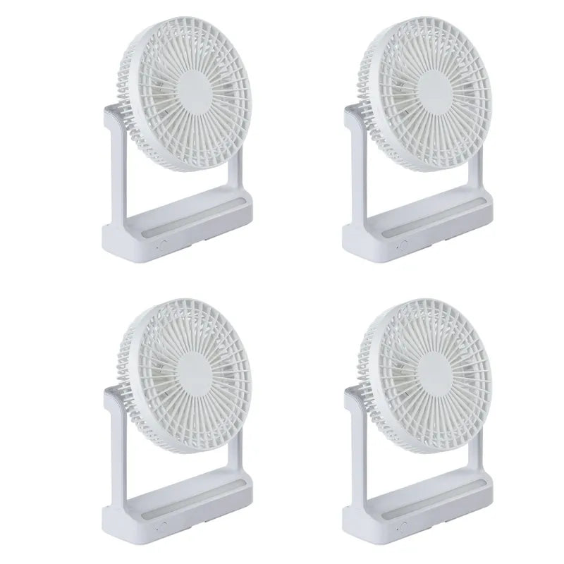 Home Appliance Wall Mounted Air Circulating Fan with LED Lamp Portable Outdoor Camping Ceiling Fan 3Gear Wind Ventilator