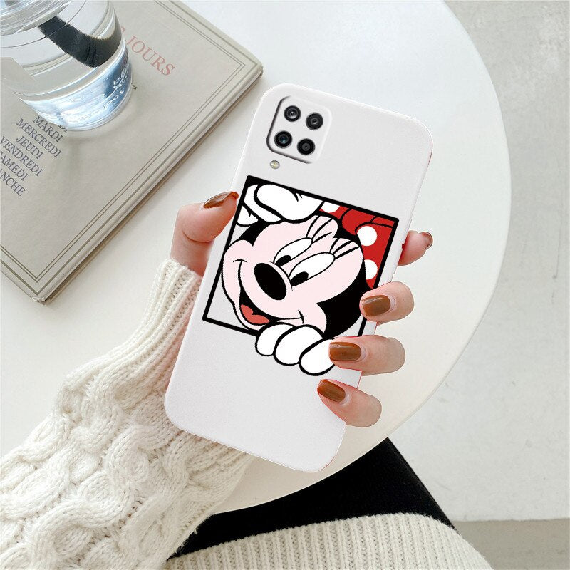 A12 4G Phone Case For Samsung Galaxy A12 M12 F12 4G Mickey Mouse Disney Soft Cover For Samsung A 12 4G F12 M12 4G Bumper Fundas