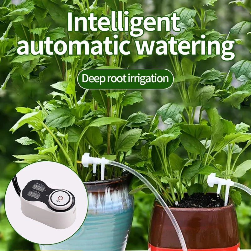 Smart Drip System Automatic Timer Watering Device Plant Flower Watering Pump Controller Home Gardening Drip Irrigation Tool